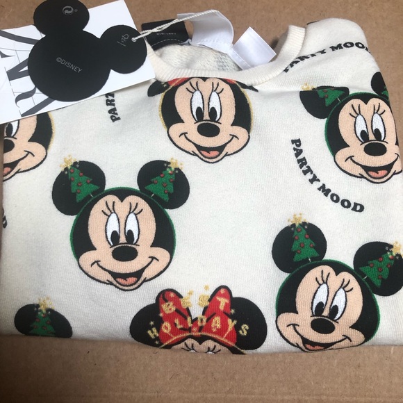 ZARA Minnie Mouse Christmas Sweater - Picture 4 of 5